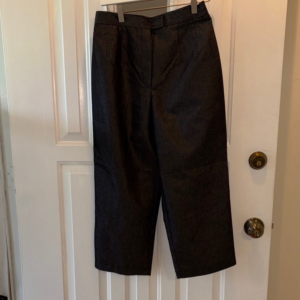 NWOT Harve Bernard Sz 8 Black Wide-Leg Pants